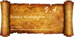 Vasko Alexandra névjegykártya