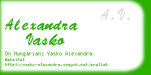 alexandra vasko business card